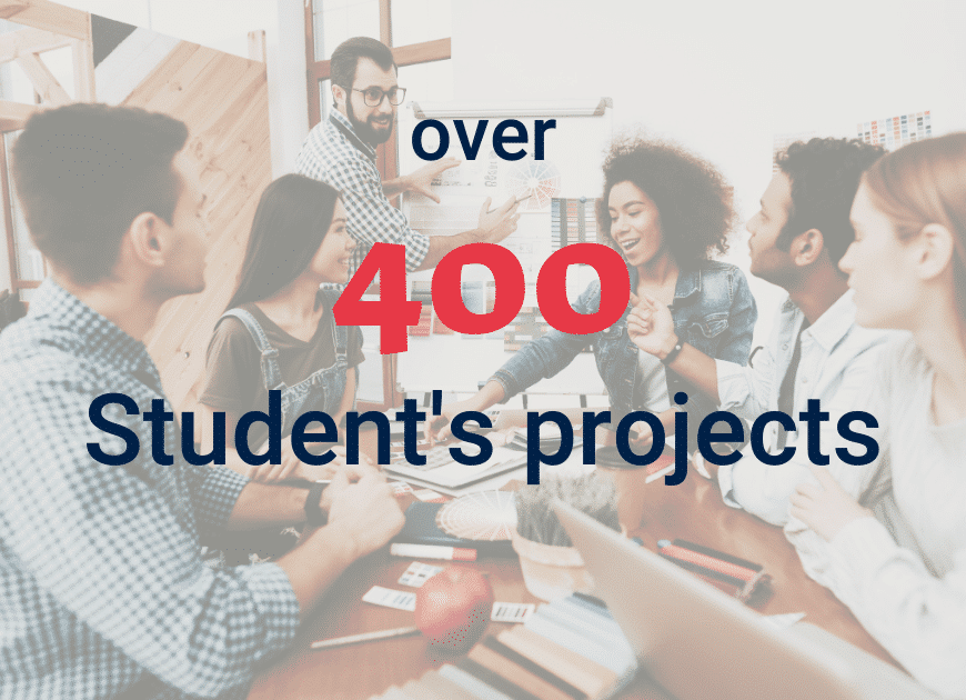 Over 400 student's projects