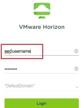 VMware Horizon Login